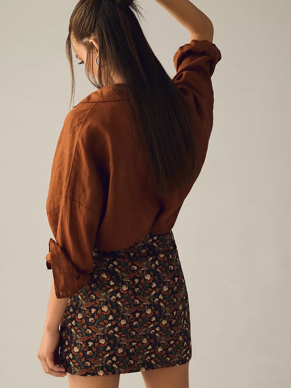Anthropologie - Let Me Be Sarong Mini Skirt - Picture 3 of 12